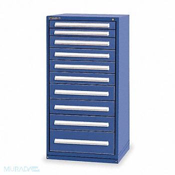 VIDMAR ModDrwrCab 59 x30 x28 Dark Blue 10Drwr, 4KC90