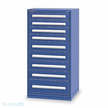 VIDMAR ModDrwrCab 59 x30 x28 Dark Blue 9Drwr, 4KC91