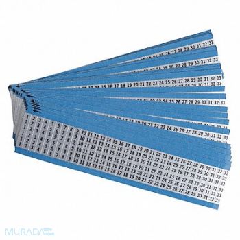 BRADY Wire Marker Preprintd Self-Adhesive PK25, 4KCG9