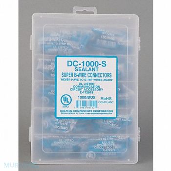 DOLPHIN COMPONENTS CORP InsulDsplConn Blue Run Tap PVC PK1000, 4KEC9