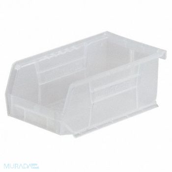 AKRO-MILS Hang and Stack Bin Clear Plastic 7 in, 4KER9