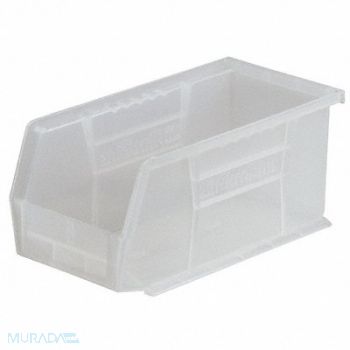 AKRO-MILS Hang and Stack Bin Clear Plastic 9 in, 4KET4