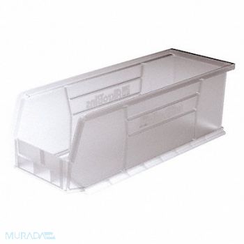 AKRO-MILS Hang and Stack Bin Clear Plastic 5 in, 4KER8