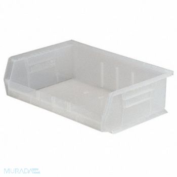 AKRO-MILS Hang and Stack Bin Clear Plastic 5 in, 4KET2