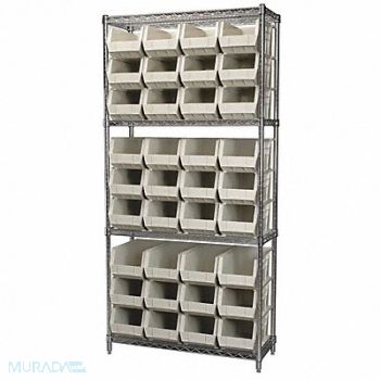 AKRO-MILS D5519 Bin Shlvng 14inx74inx36in Stone, 4KEU4