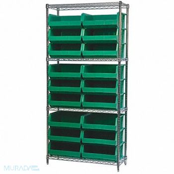 AKRO-MILS D5521 Bin Shlvng 14inx74inx36in Gray, 4KEU8