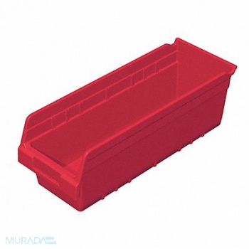 AKRO-MILS D5525 Shelf Bin Red Plastic 6 in, 4KEV7