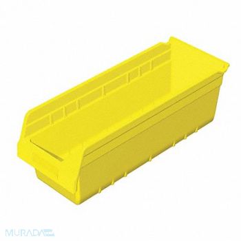 AKRO-MILS D5525 Shelf Bin Yellow Plastic 6 in, 4KEV8