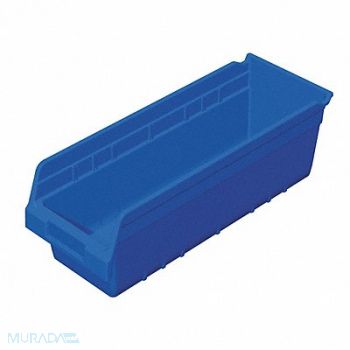 AKRO-MILS D5525 Shelf Bin Blue Plastic 6 in, 4KEV9
