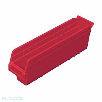 AKRO-MILS D5524 Shelf Bin Red Plastic 6 in, 4KEW3