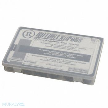 GRAINGER APPROVED External Ring Asst 240 Pcs 12 Szs, 4KGD2