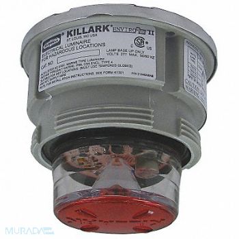 HUBBELL KILLARK Hazardous Warning Light LED Red, 4KGU1