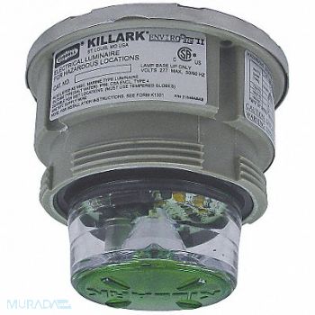 HUBBELL KILLARK Hazardous Warning Light LED Green, 4KGU2