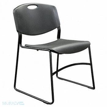 GRAINGER APPROVED Chair Stackable Black, 4KK08