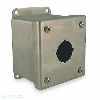 WIEGMANN Pushbutton Enclosure 30mm 3.50 in H SS, 4KP15