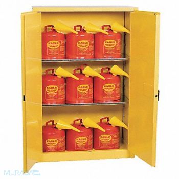 EAGLE Flammable Safety Cabinet 45 gal Yellow, 4KPW8