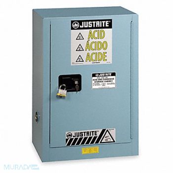 JUSTRITE Corrosive Safety Cabinet 12 gal Blue, 4KPX3