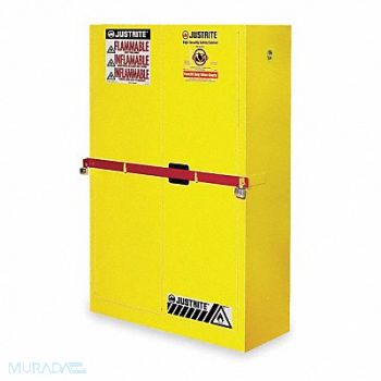 JUSTRITE Flammable Safety Cabinet 45 gal Yellow, 4KPX5
