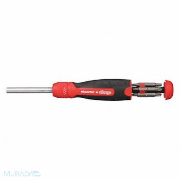 MEGAPRO Multi-Bit Screwdriver NumBits 6, 4KTF9