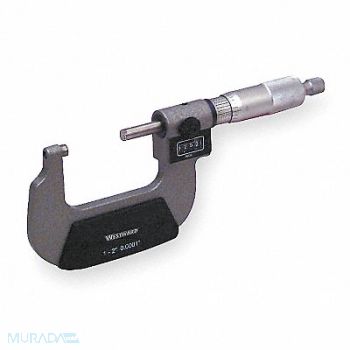 WESTWARD Digital Micrometer 1-2 In 0.0001 Ratchet, 4KU88