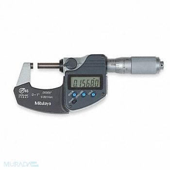 MITUTOYO Digital Micrometer 0-1In SPC Friction, 4LA73