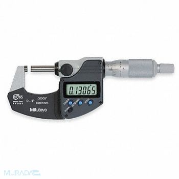 MITUTOYO Digital Micrometer 0-1 In Ratchet, 4LA75