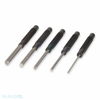 MITUTOYO Drive Pin Punch Set 5 Pieces Steel, 4LB27