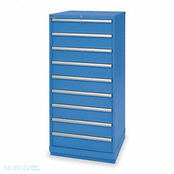 LISTA Mod Drwr Cab 59-1/2 H 9 Drwr Bright Blue, 4LE50