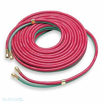 CONTINENTAL Twin Line Welding Hose 1/4 ID x 50 ft., 6ZC12