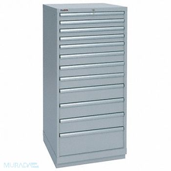 LISTA Mod Drwr Cab 59-1/2 H 12 Drwr Light Gray, 4LLH3