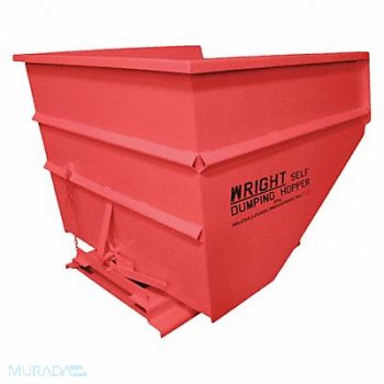 GRAINGER APPROVED Self Dumping Hopper Medium Duty Red, 4LLN1