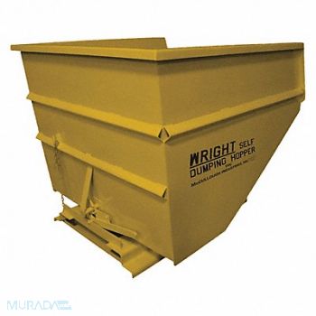 GRAINGER APPROVED Self Dumping Hopper Medium Duty Yellow, 4LLN2