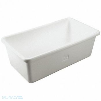 REMCO Hopper Tub with Plug White Polyethylene, 4LMJ9