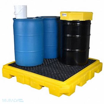 ULTRATECH Drum Spill Cntnmnt Pallet 4 Drum 9k lb., 4LNW1