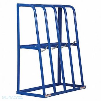 VESTIL Vertical Bar Rack Starter 60-7/8 H Blue, 4LNY9