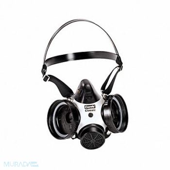 MSA Half Mask Respirator Silicone Black, 4LR36