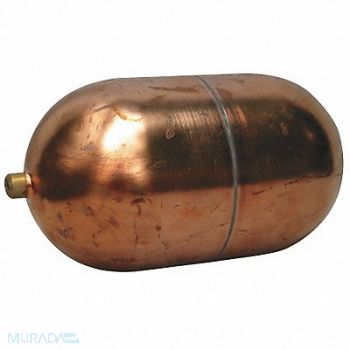 WATTS Float Ball Oblong Copper 4 In, 2ZDT5