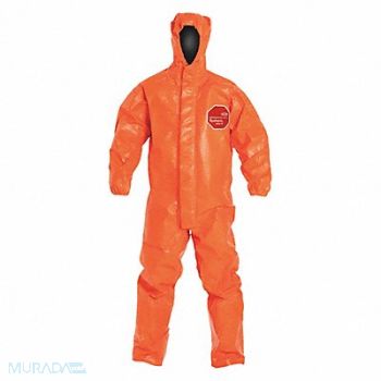 DUPONT Hooded Coverall Open Orange 2XL PK2, 4LUK2