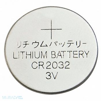 GRAINGER APPROVED Coin Battery Lithium 3VDC 2032, 4LW11