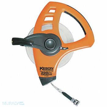 KESON Tape Measure 1/2 Inx200 ft Orange/Black, 4MHH3