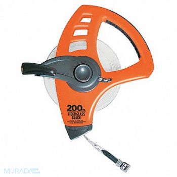 KESON Tape Measure 1/2 Inx200 ft Orange/Black, 4MHH6