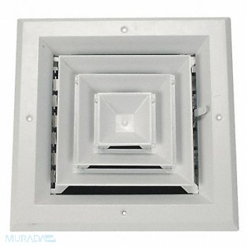 GRAINGER APPROVED Diffuser 4-Way Duct Size 6, 4MJJ5