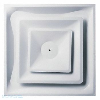 GRAINGER APPROVED Diffuser 2-Cone Duct Size 12 White, 4MJU5
