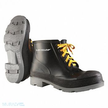 DUNLOP Rubber Boot Men s 9 Ankle Black PR, 4ML54