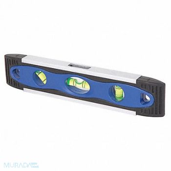 WESTWARD Magnetic Torpedo Level 9 L 3 Vials, 4MRX1