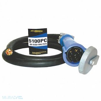 SOUTHWIRE Power Cord Female Pin/Sleeve 5P 5 Wire, 4NAF1