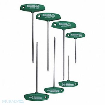 WIHA Torx Key Set T Shape 4 in to 8 in, 4NB69