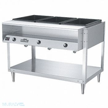 VOLLRATH Food Table Hot 5 Full Pans H 76, 4NDU9