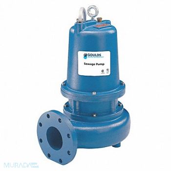 GOULDS WATER TECHNOLOGY 1-1/2 HP Sewage Ejector Pump 200VAC, 5NXY3