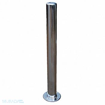 GRAINGER APPROVED Bollard 4 Dia x 42 H Chrome, 4NEN3